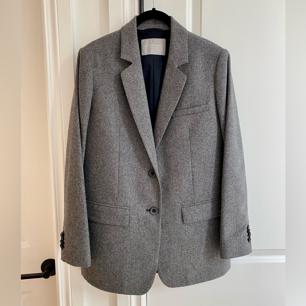 Everlane Herringbone/Grey Oversized Blazer (size 2 if oversize or TTS 4-6)